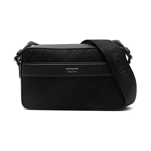 Ferragamo GANCINI-JACQUARD Leder-UmhängetascheBild