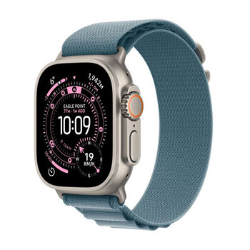 Apple Watch Ultra 3 Titan − Alpine Loop L (Natur / Hellblau)