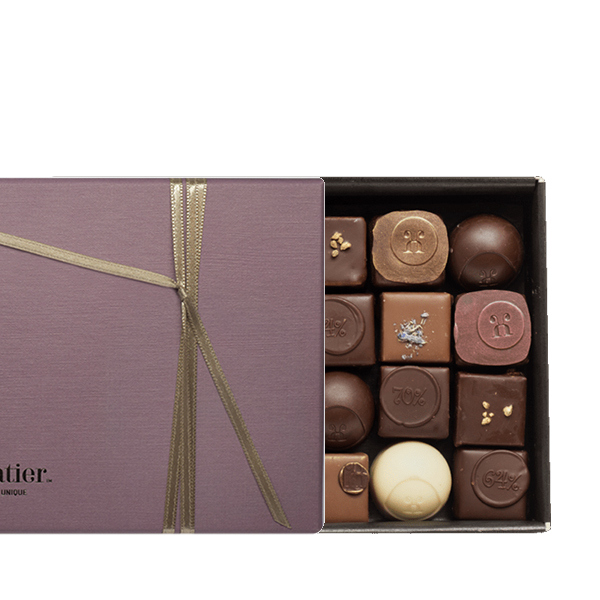Max Chocolatier Schachtel mit 24 assortierten FrühlingspralinenBild