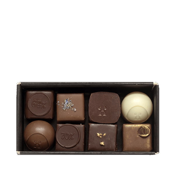 Max Chocolatier Schachtel mit 8 assortierten FrühlingspralinenBild